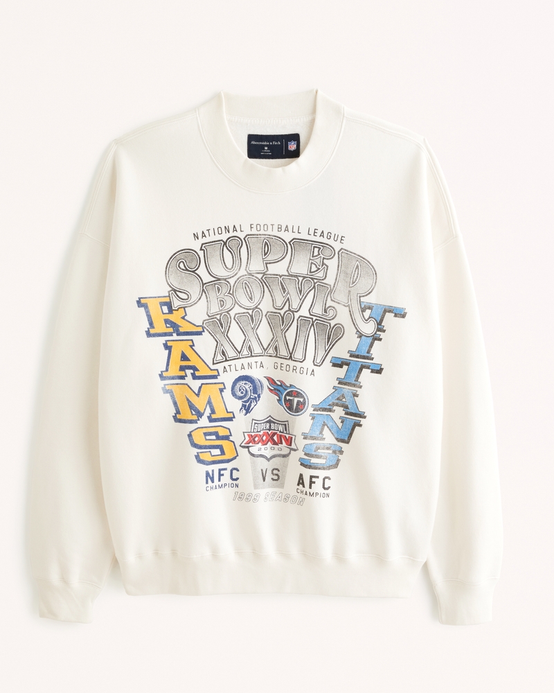 Men's Vintage Super Bowl Graphic Crew Sweatshirt, Men's Tops