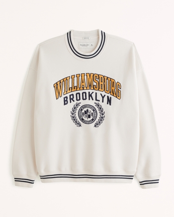 Gender Inclusive Varsity Graphic Crew Sweatshirt Gender