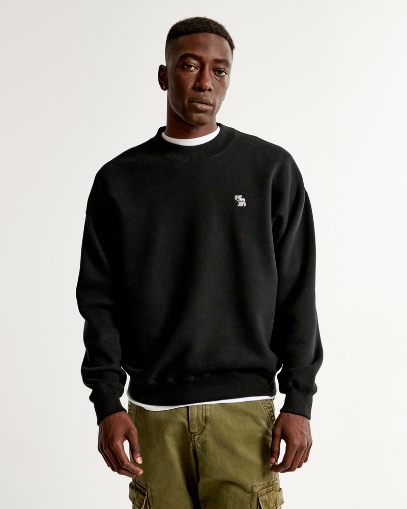 Herren Sweatshirt mit Rundhalsausschnitt und auffälligem Symbol 