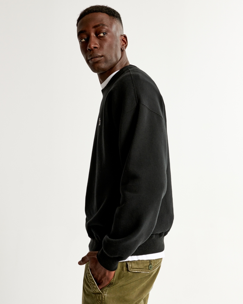 Herren Sweatshirt mit Rundhalsausschnitt und auffälligem Symbol 