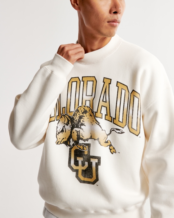 University of Colorado Graphic Crew Sweatshirt, Off White view 1