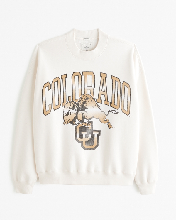 University of Colorado Graphic Crew Sweatshirt, Off White view 2