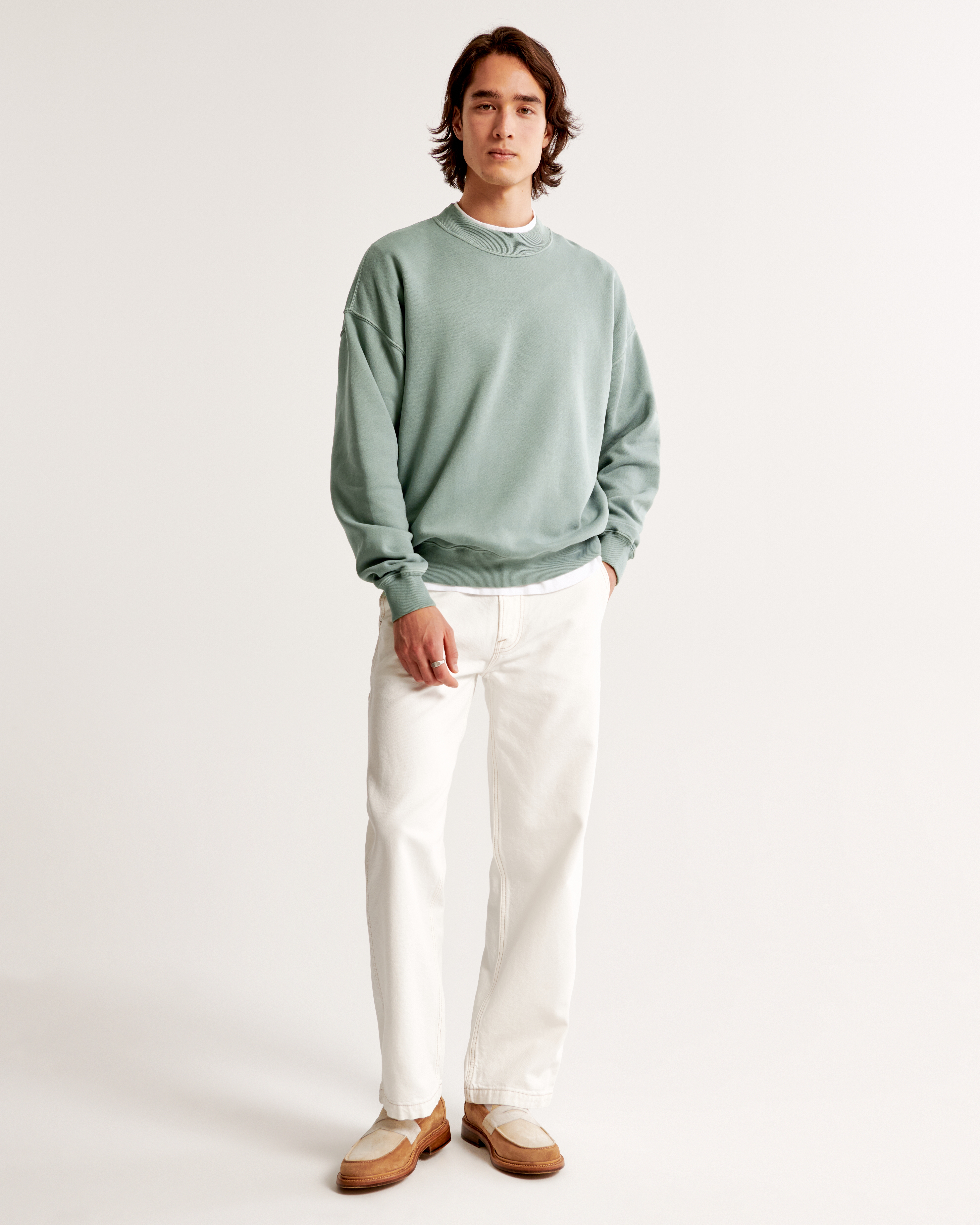 Men's Essential Crew Sweatshirt | Men's Tops | Abercrombie.com