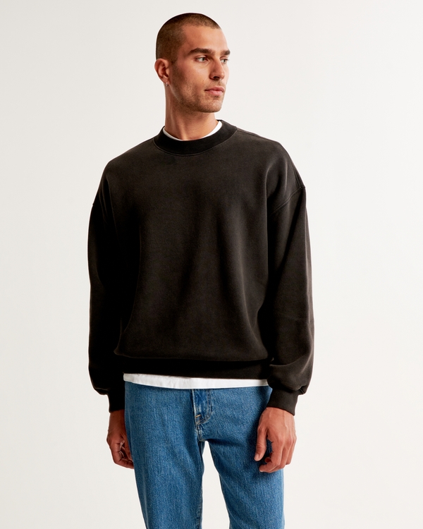 Essential Crew Sweatshirt, Black Wash
