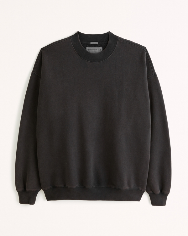 Essential Crew Sweatshirt, Washed Black