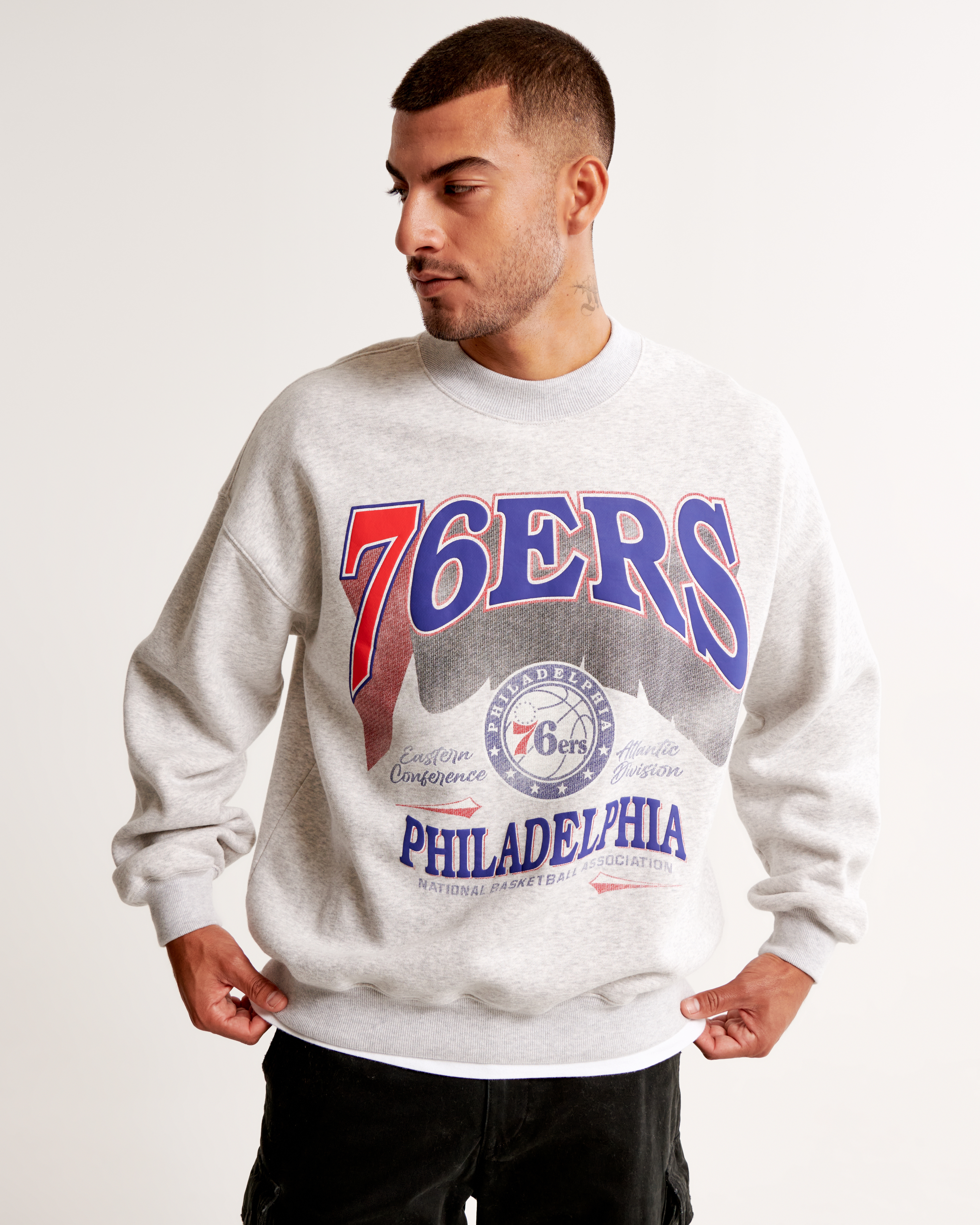 Sixers crew neck online sweatshirt