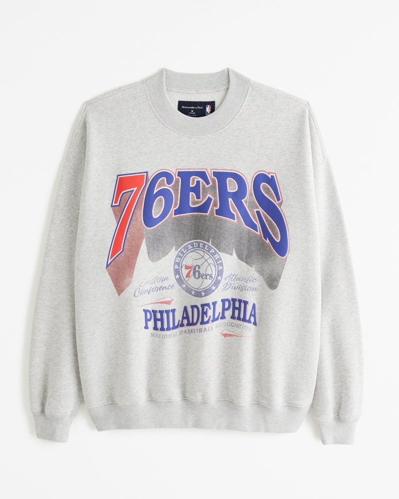 Sudadera de cuello redondo con estampa de los Philadelphia 76ers