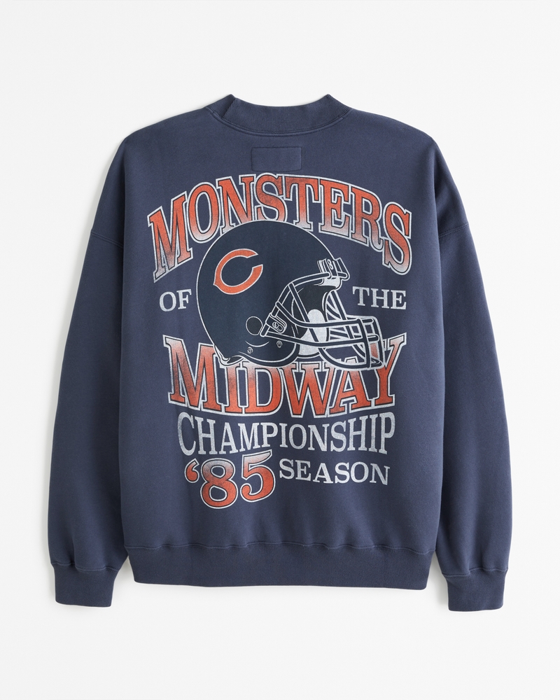 Chicago Bears Bears Womens Grey Cozy Long Sleeve Crew Sweatshirt