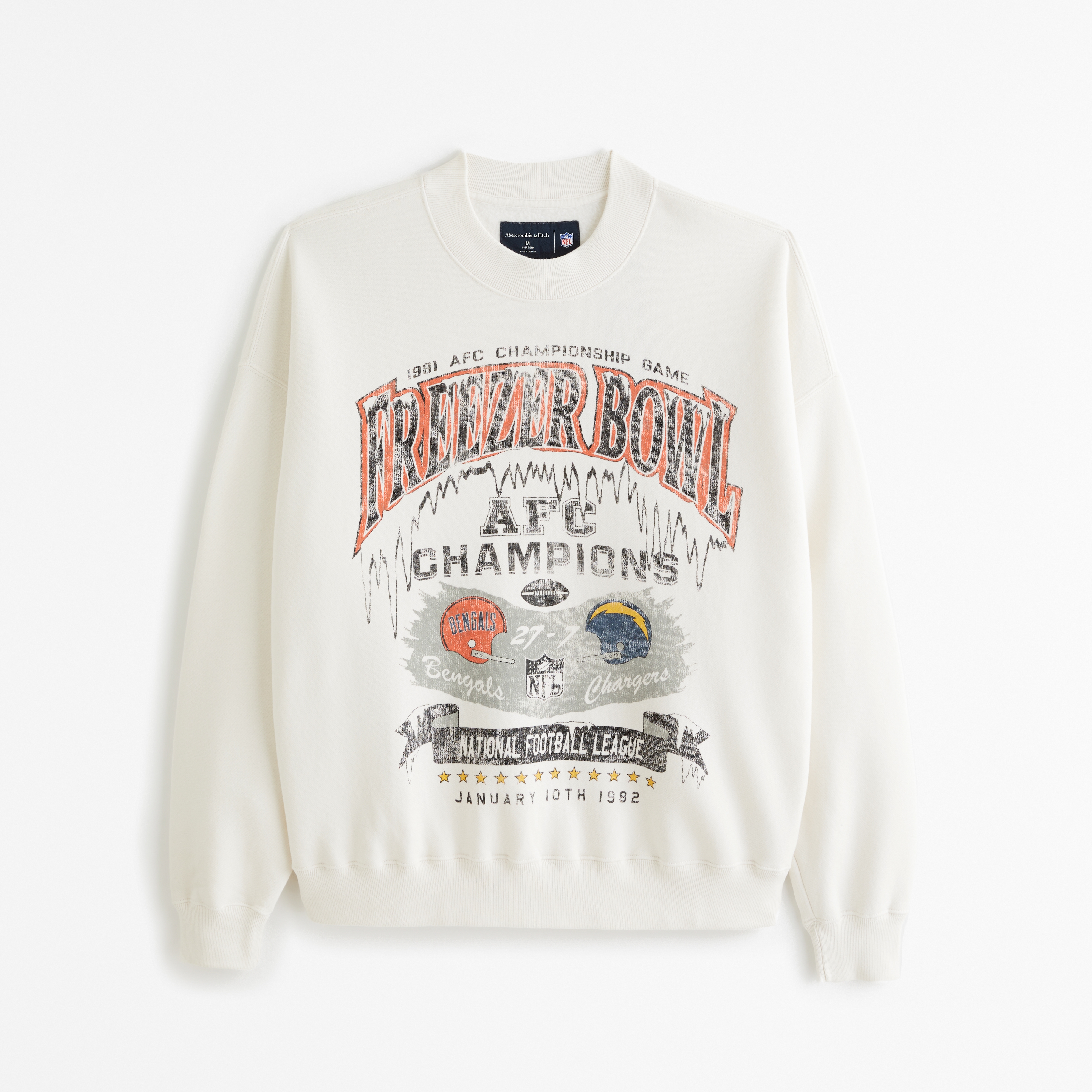 Men s Vintage Freezer Bowl Graphic Crew Sweatshirt Abercrombie