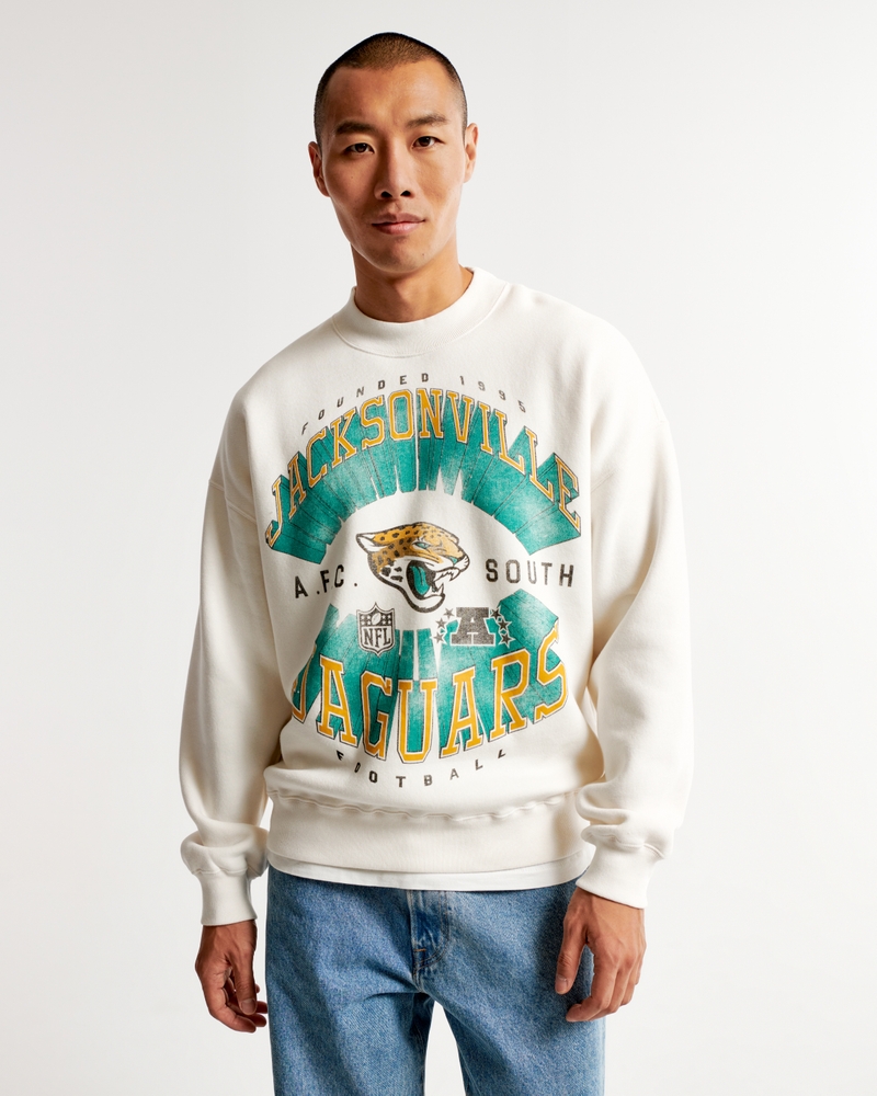 AYHB♡F Men's Jacksonville Jaguars Graphic Crew Sweatshirt | Men's