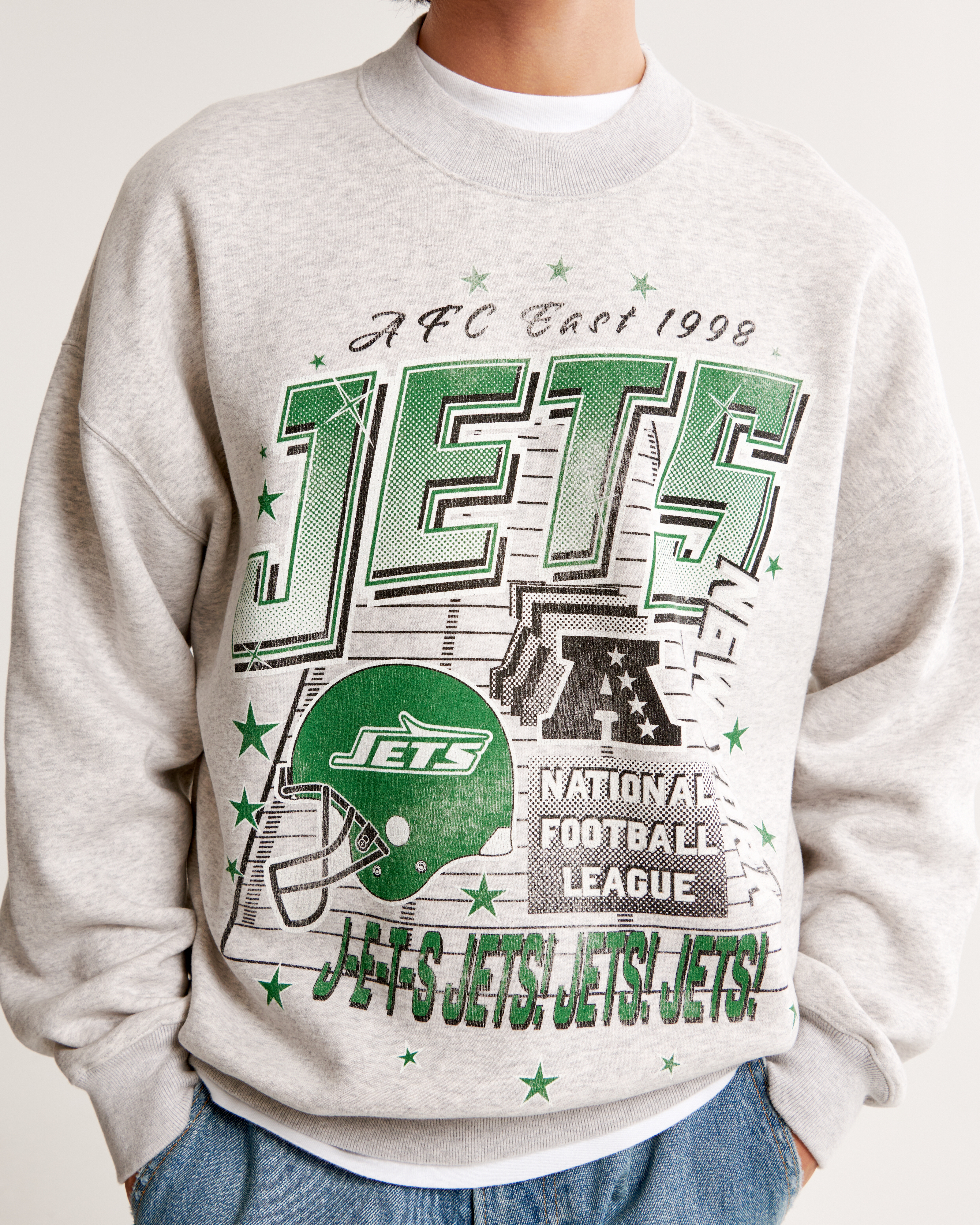 Jets crew 2025 neck sweatshirts