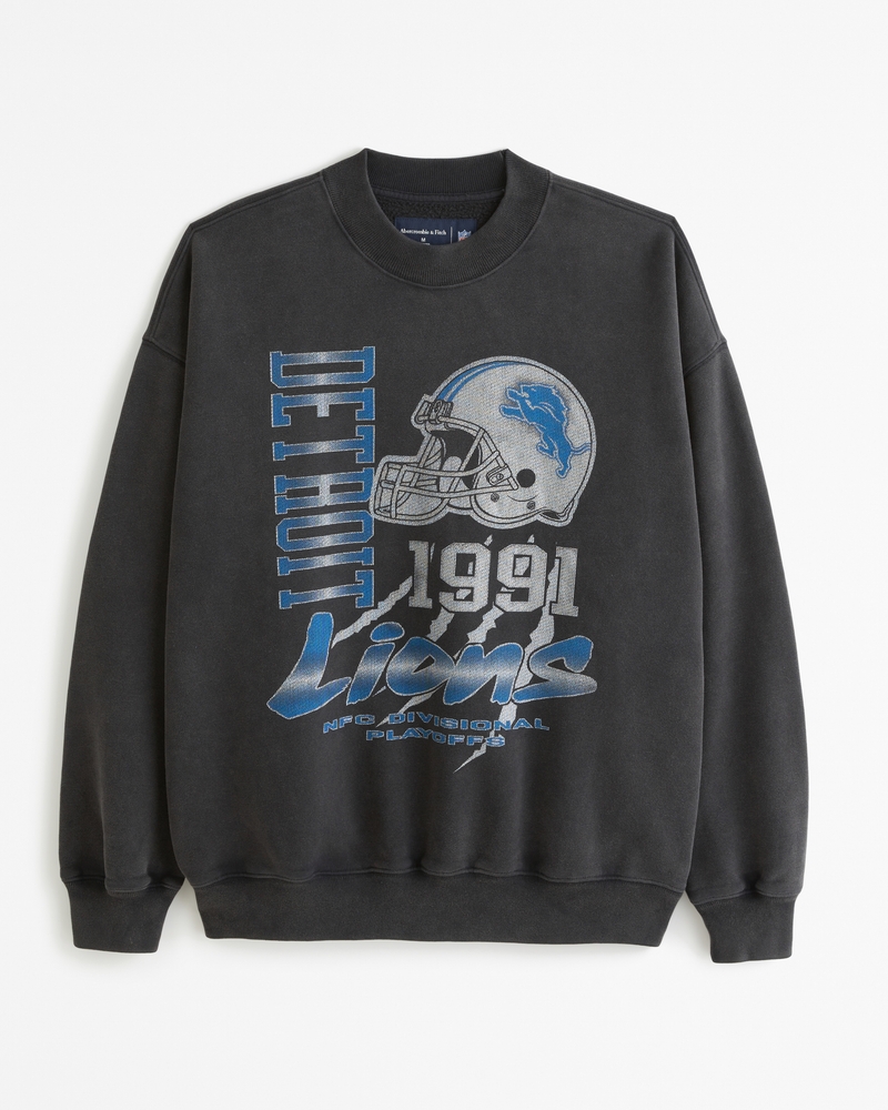 Hombre Sudadera de cuello redondo con estampa de Detroit Lions