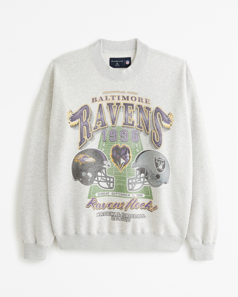 Hombre Sudadera de cuello redondo con estampa de los Baltimore Ravens, Hombre