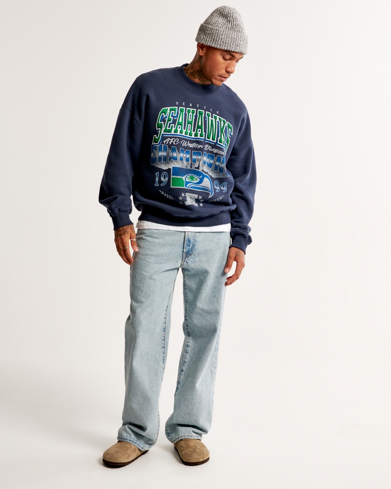 Seattle Seahawks Graphic Crew Sweatshirt