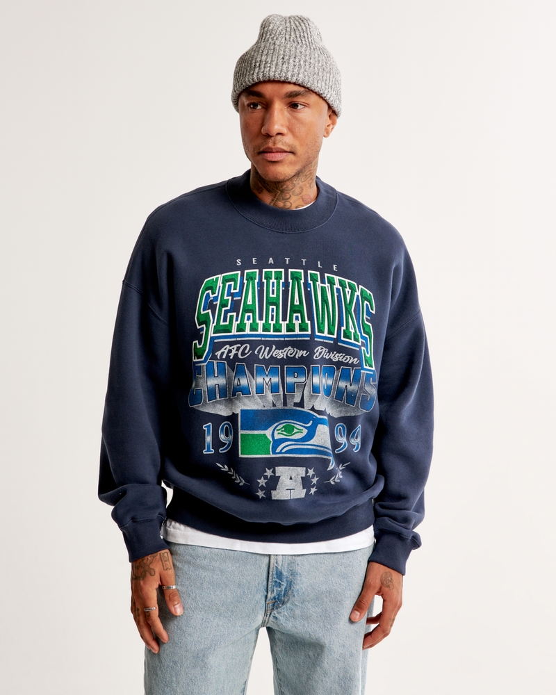 Seattle Seahawks Graphic Crew Sweatshirt