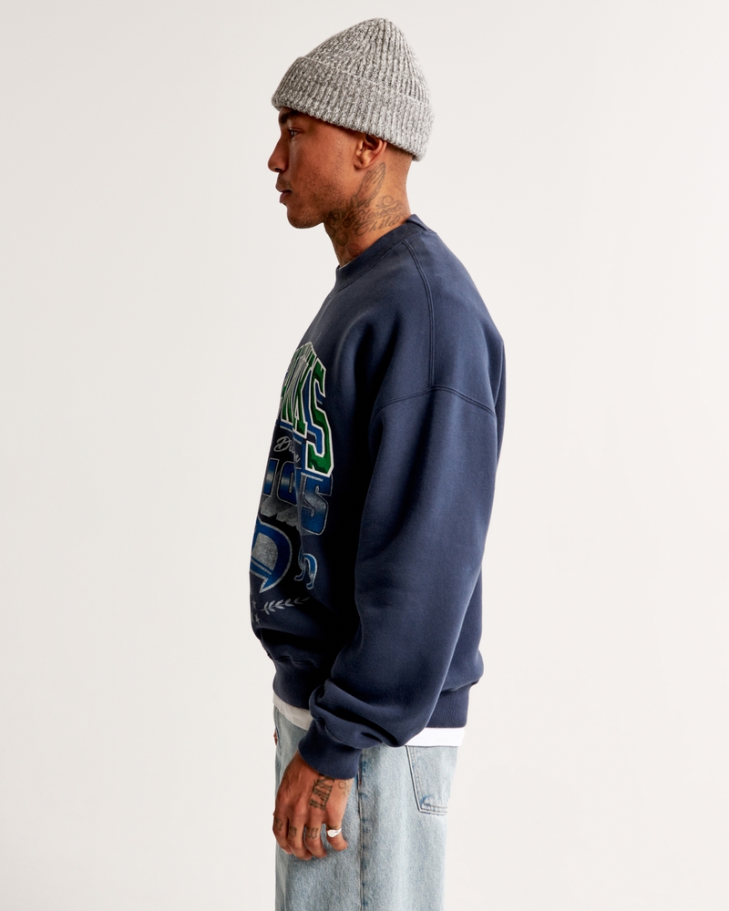 Seattle Seahawks Graphic Crew Sweatshirt