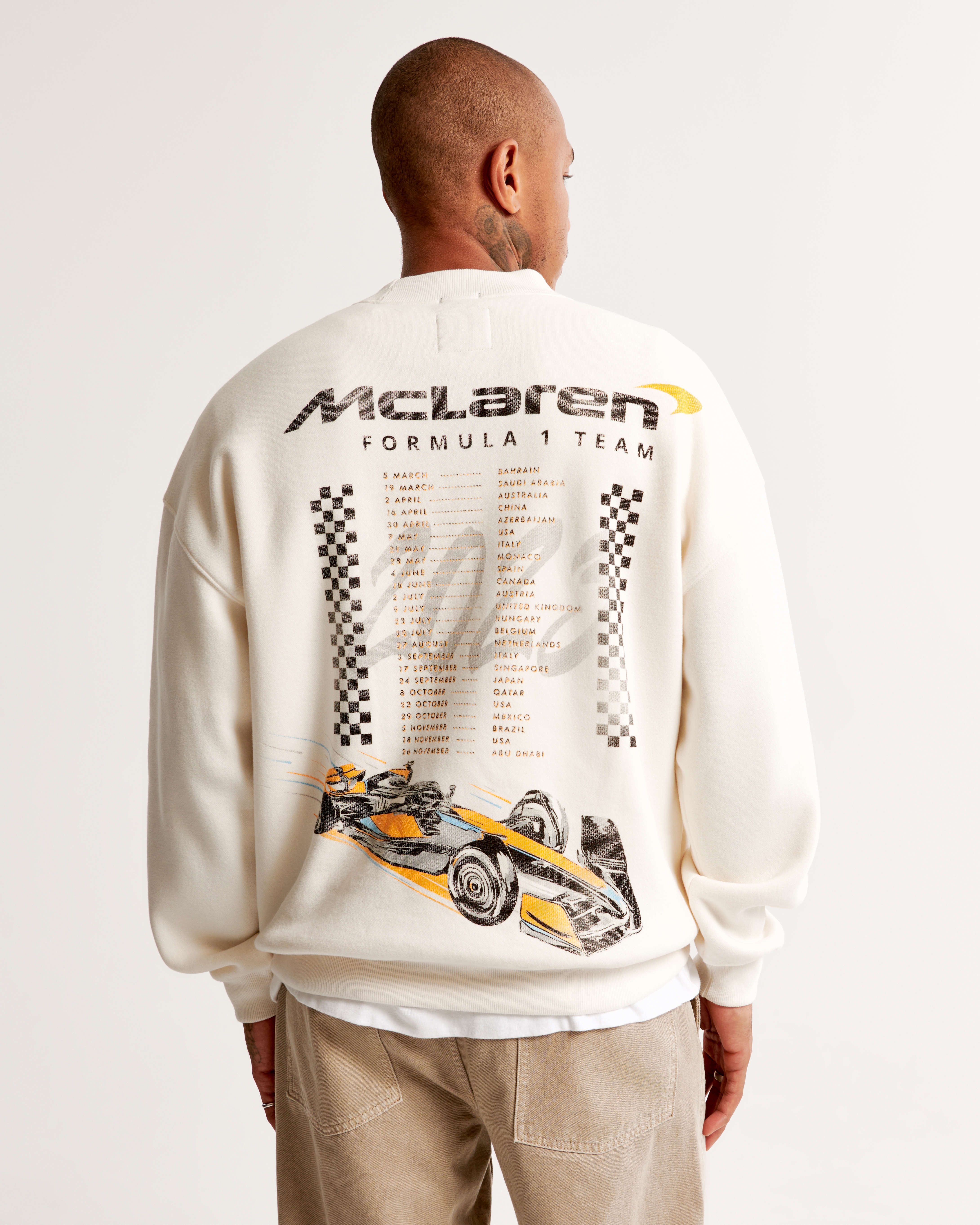 Men's McLaren Graphic Crew Sweatshirt | Men's Clearance | Abercrombie.com