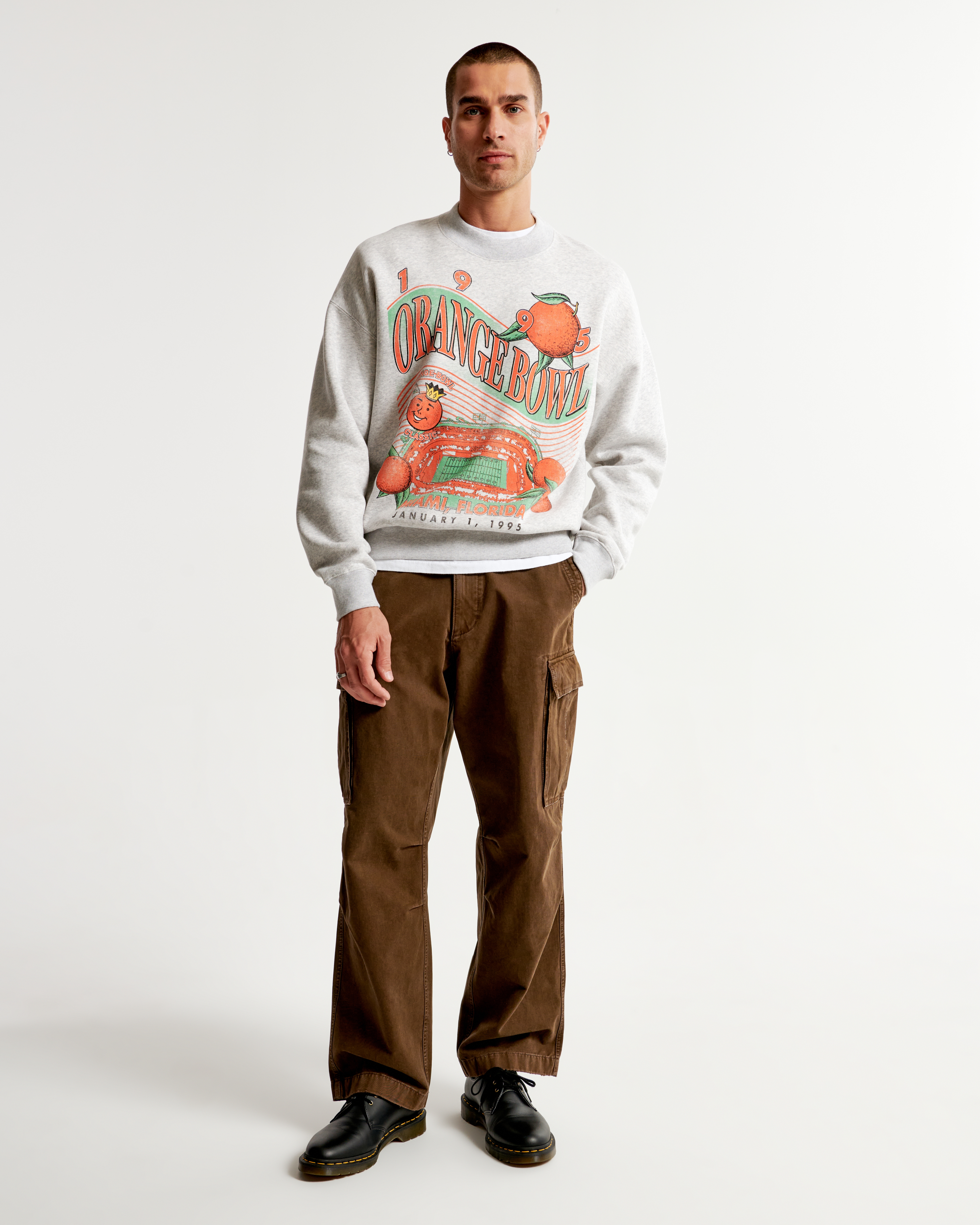 Men's Vintage Orange Bowl Graphic Crew Sweatshirt | Men's Tops