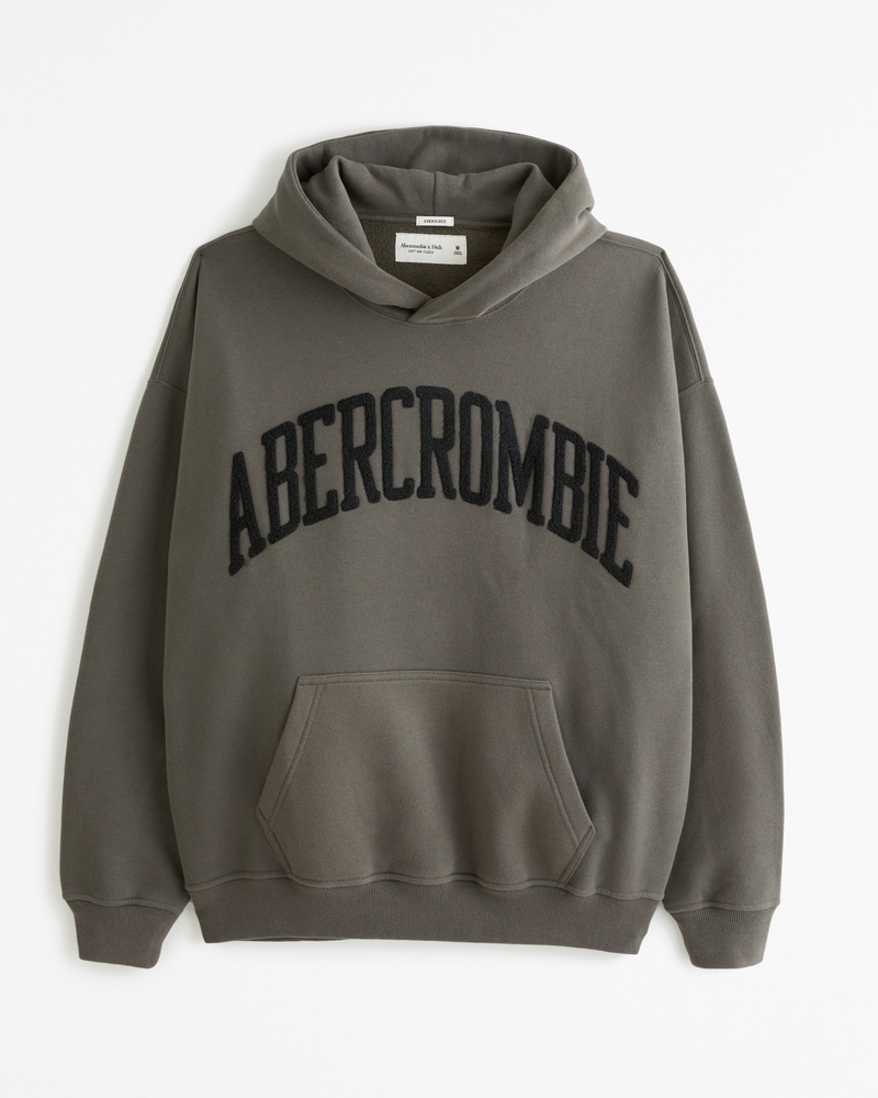 Abercrombie box hotsell logo hoodie