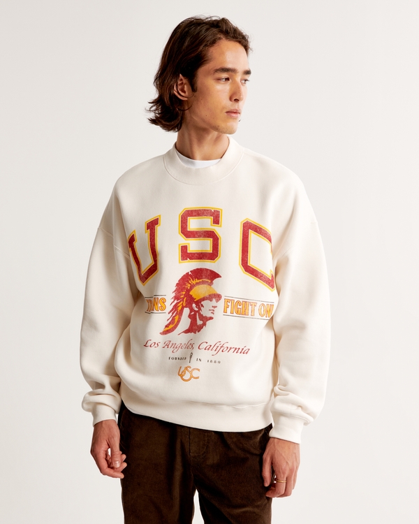 University of Southern California Graphic Crew Sweatshirt, Off White view 1