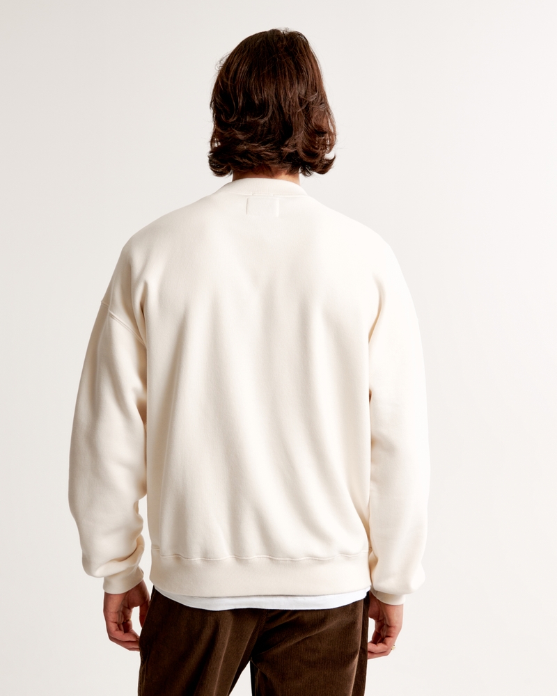 Men's The Ohio State University Graphic Crew Sweatshirt in Light Heather Grey | Size XS | Abercrombie & Fitch