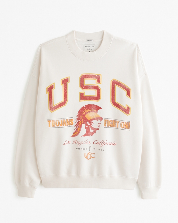 University of Southern California Graphic Crew Sweatshirt, Off White view 2