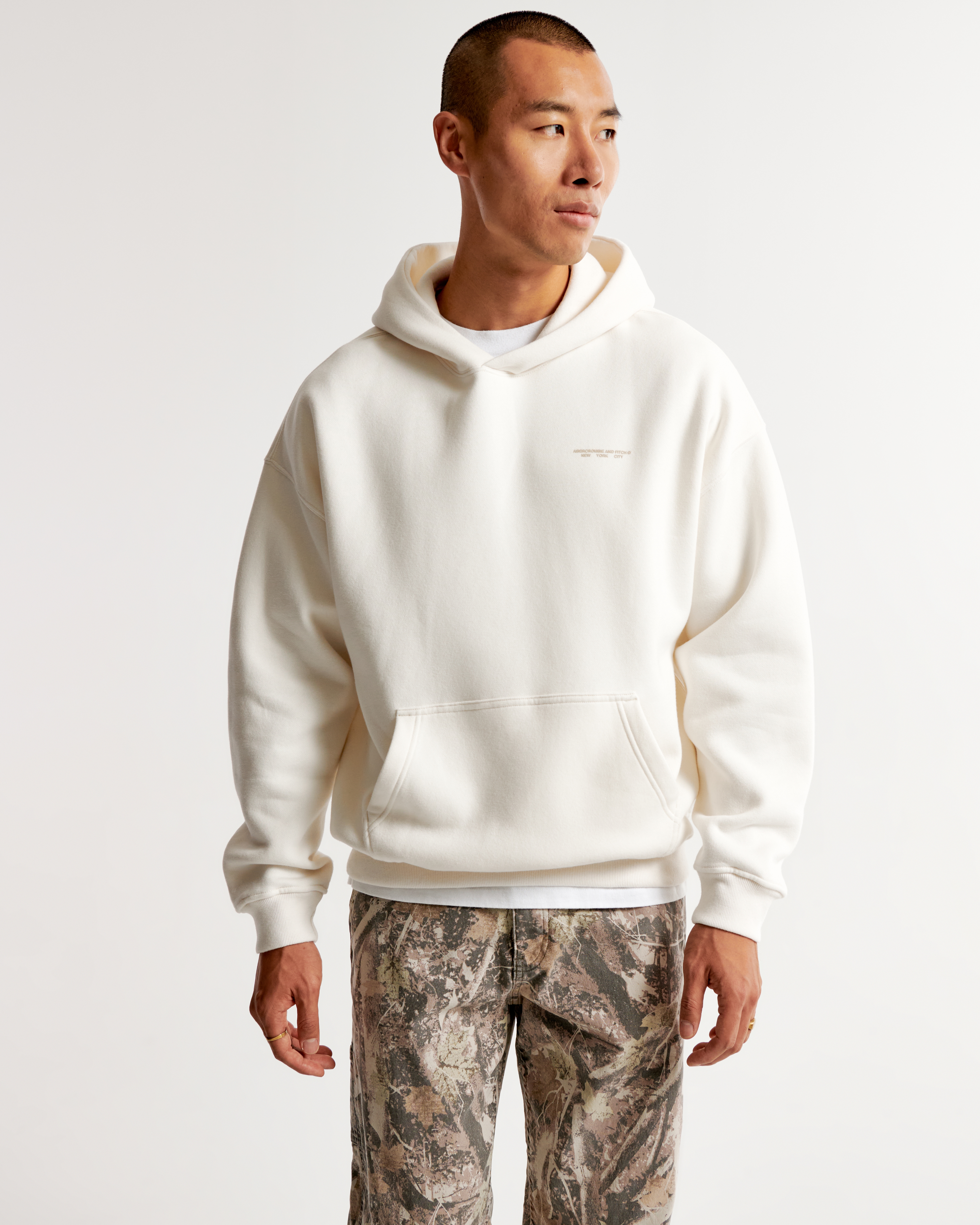 Men's Micro-Logo Popover Hoodie | Men's Tops | Abercrombie.com