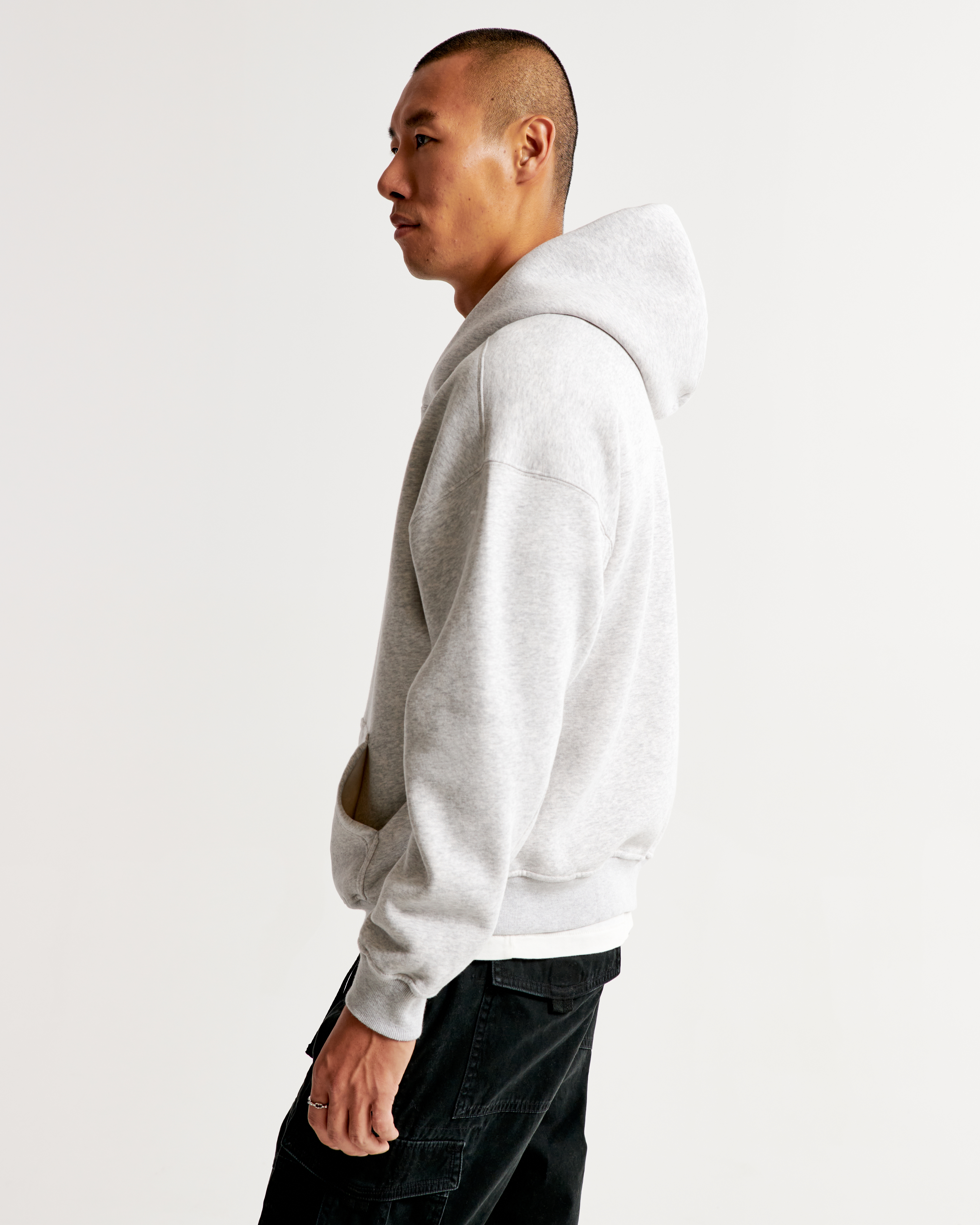 Fear of god essentials online front logo popover hoody