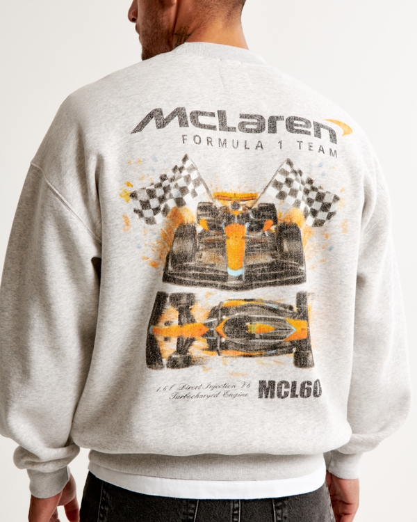 McLaren Graphic Crew Sweatshirt, Light Heather Grey
