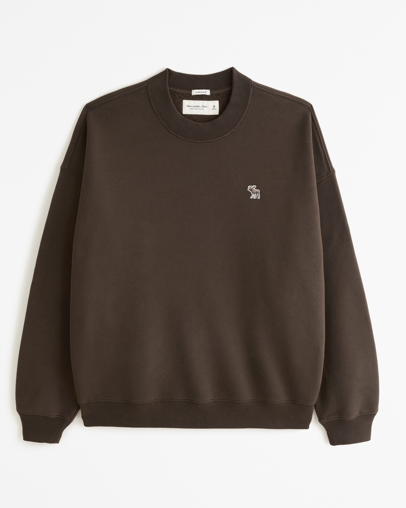 Classic Fleece Oversized Crewneck Sweatshirt, Script Logo