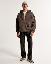 Men's Essential Quilted Full-Zip Hoodie, Men's Tops