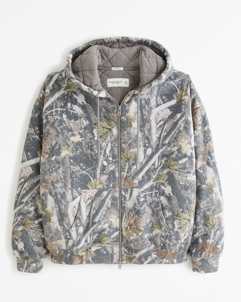 Camo Abercrombie Womens Oversized Hoodie - Jacket Hub