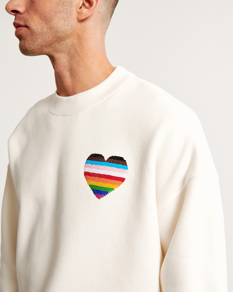 Pride Flip Sequin Graphic Crew Sweatshirt