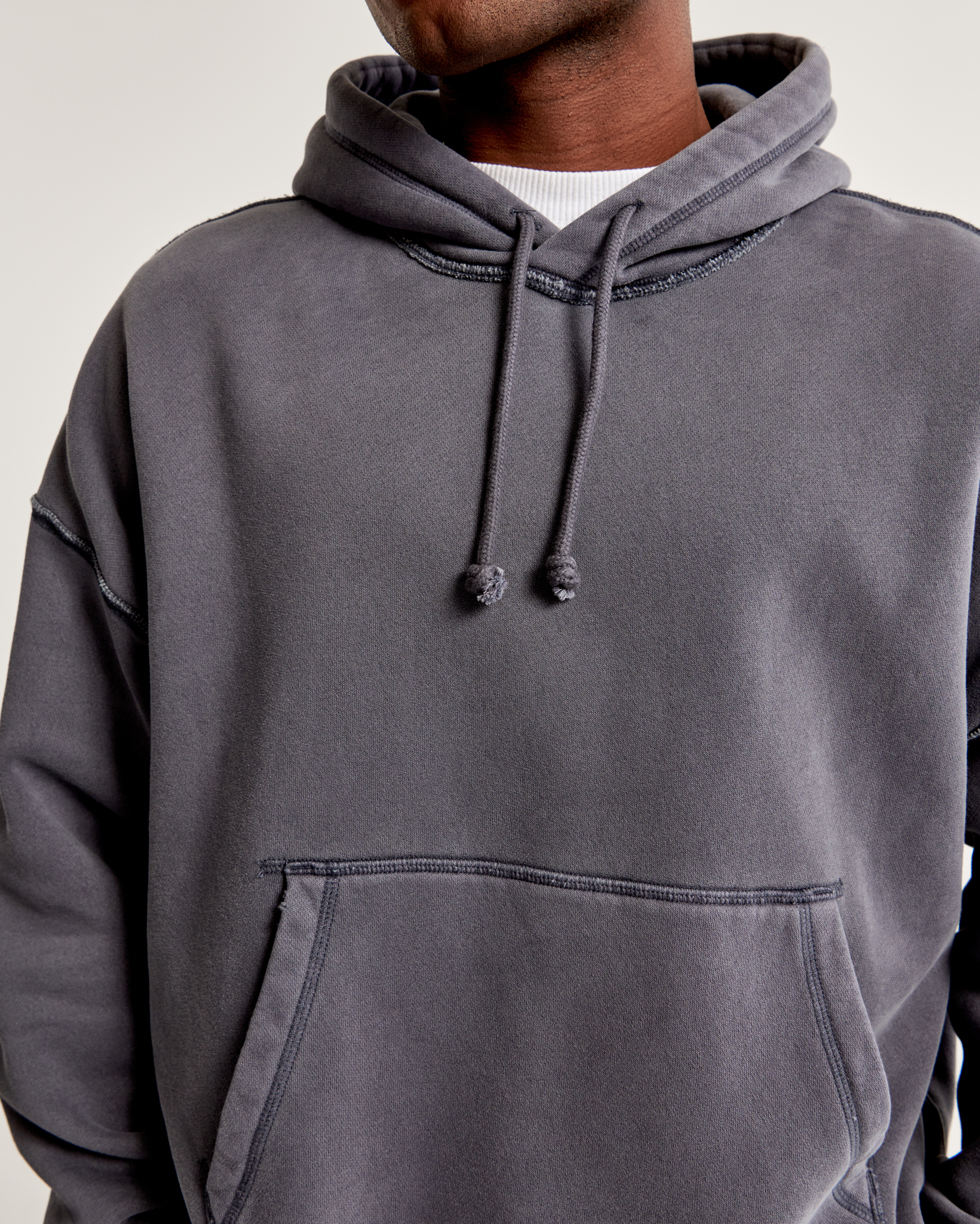 Men's Essential Cropped Popover Hoodie | Men's Tops | Abercrombie.com