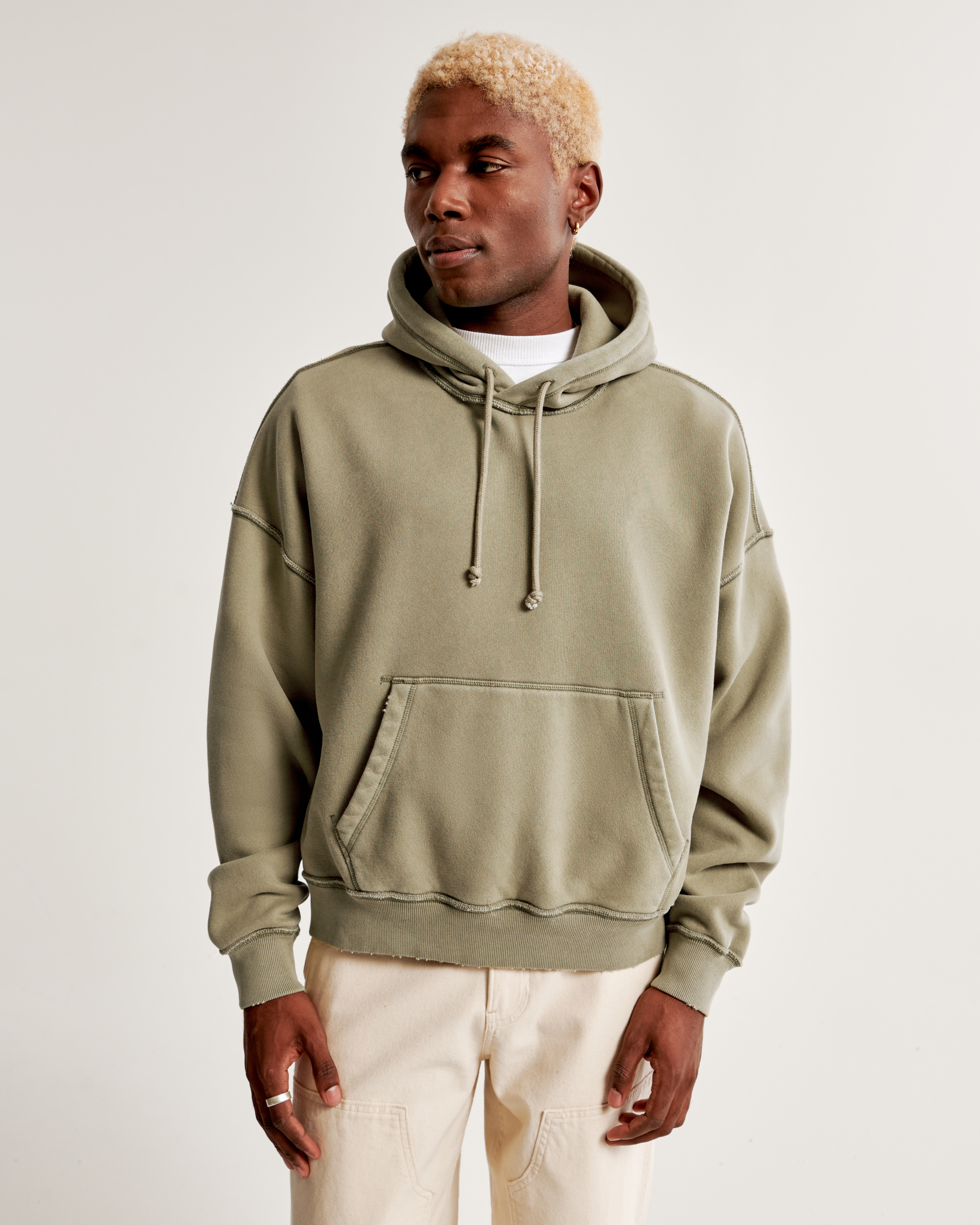 Male cropped hoodie best sale