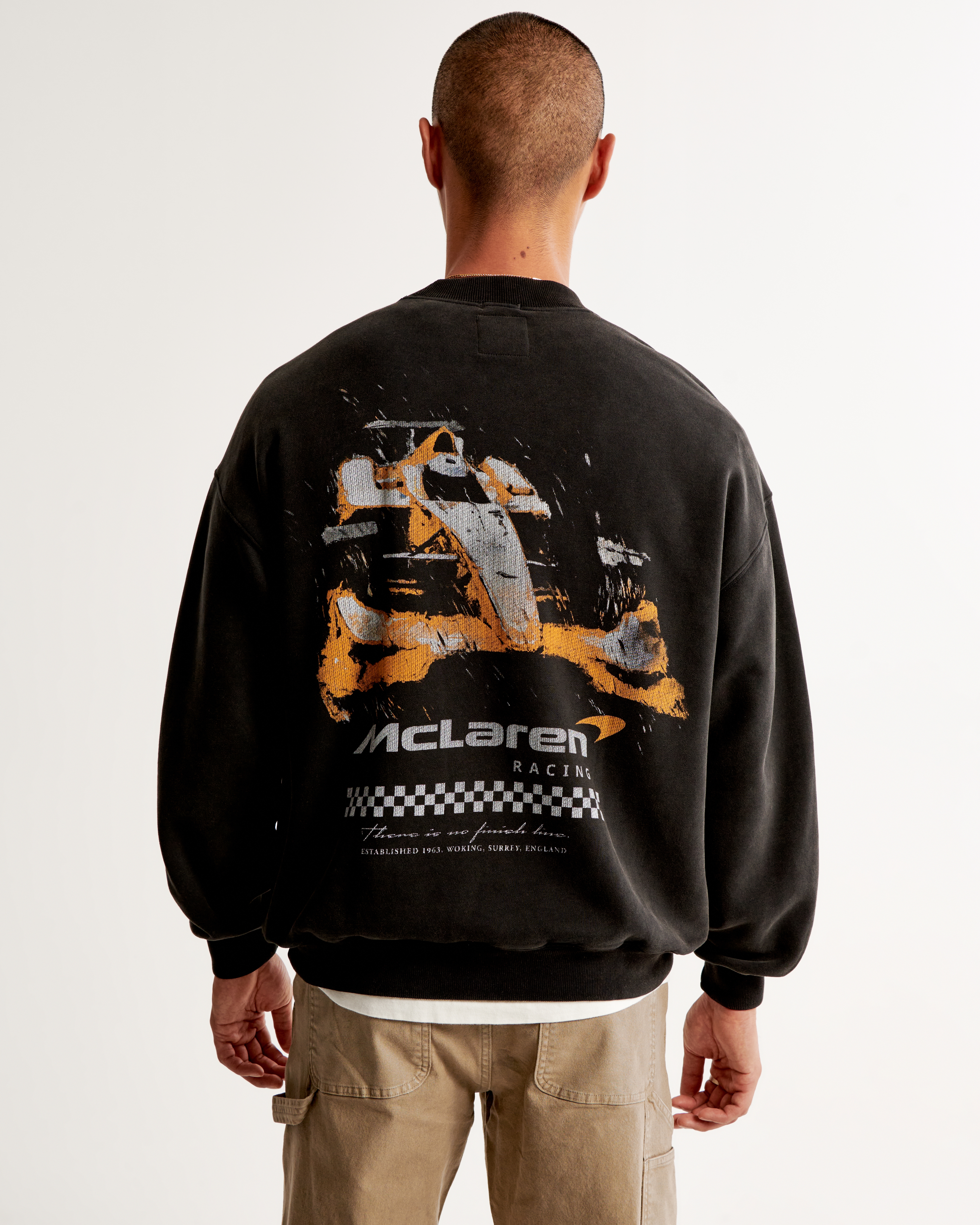 Men's McLaren Graphic Crew Sweatshirt | Men's Tops | Abercrombie.com