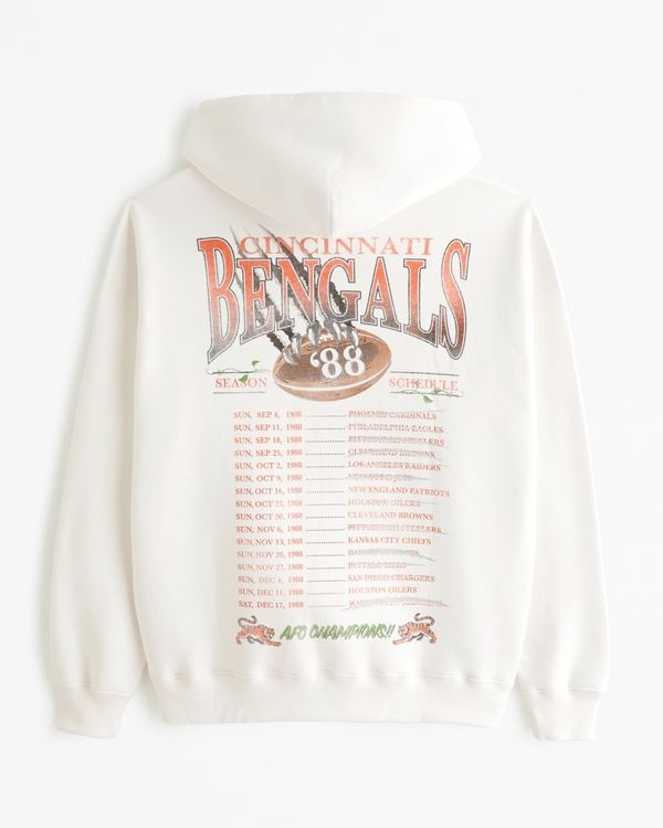 Cincinnati Bengals Graphic Popover Hoodie, Off White