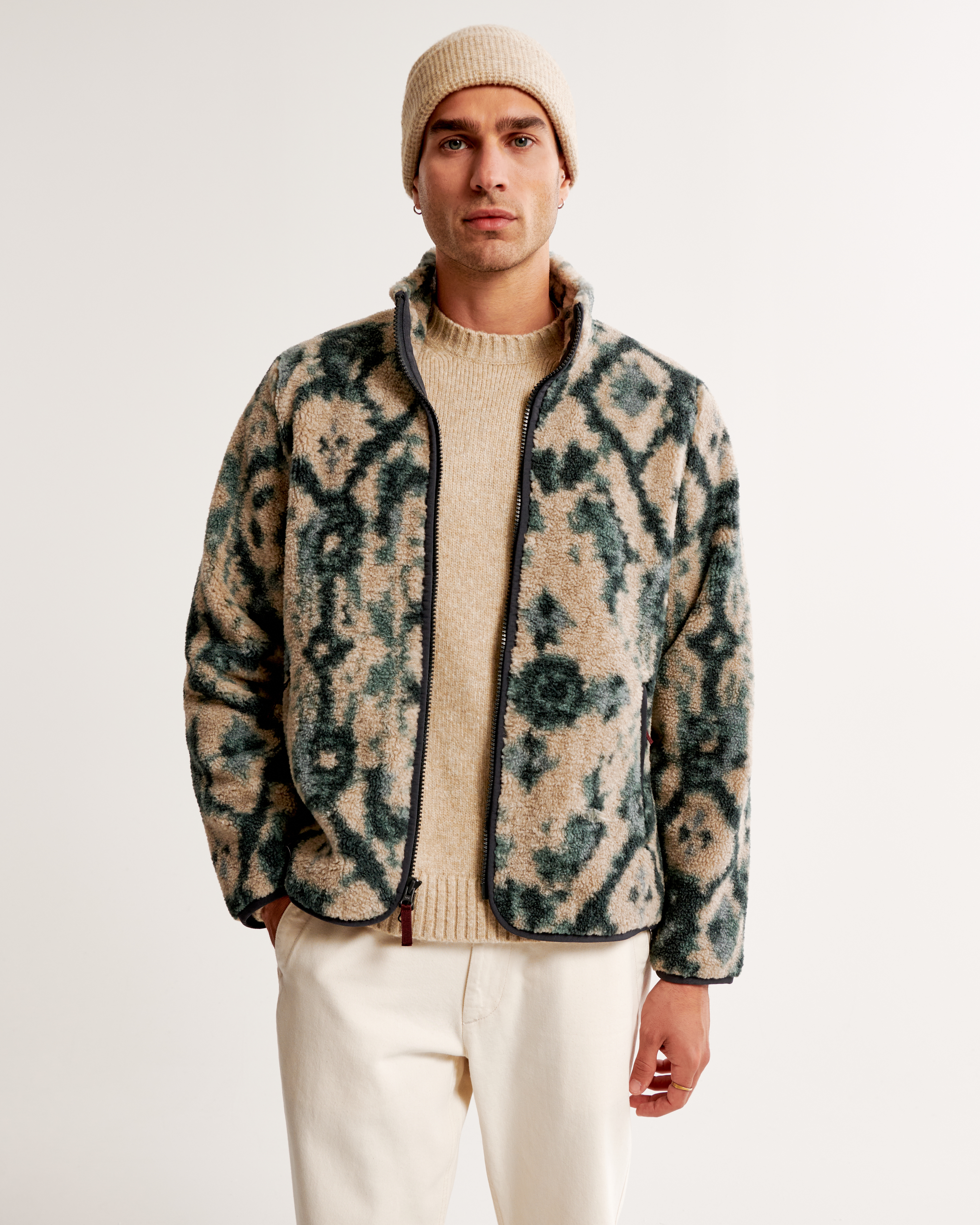 Abercrombie sherpa lined outlet jacket