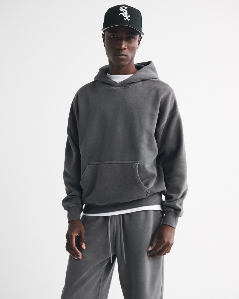 Micro-Logo Popover Hoodie