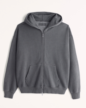 dark gray zip up hoodie