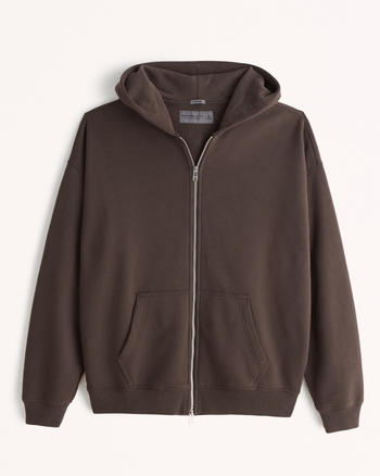 Men s Essential Full Zip Hoodie Men s Tops Abercrombie
