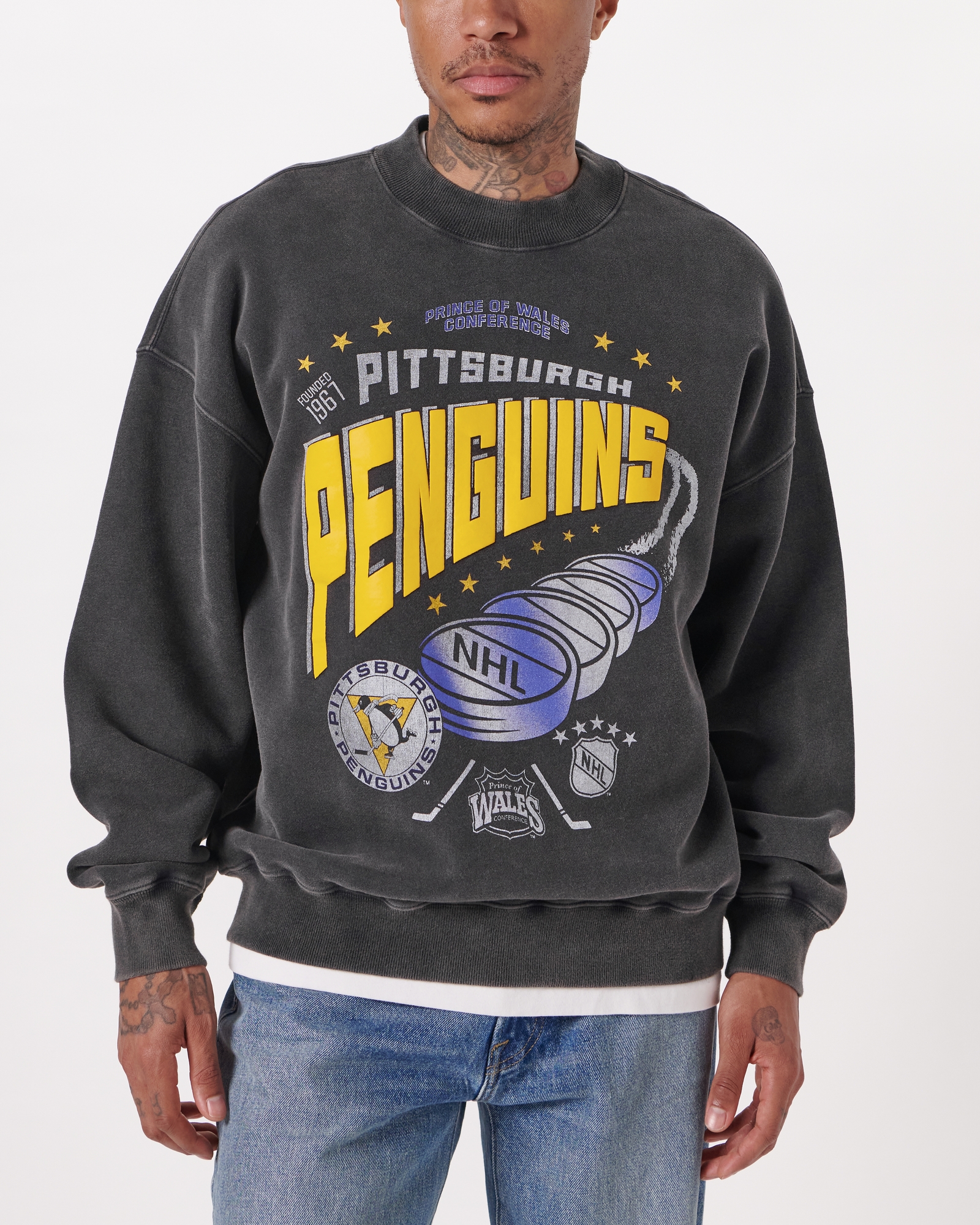 Men's Pittsburgh Penguins Graphic Crew Sweatshirt | Men's Clearance |  Abercrombie.com
