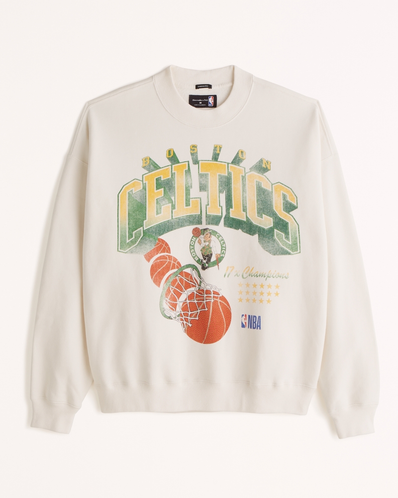 Boston Celtics Graphic Crew Sweatshirt - Wishupon