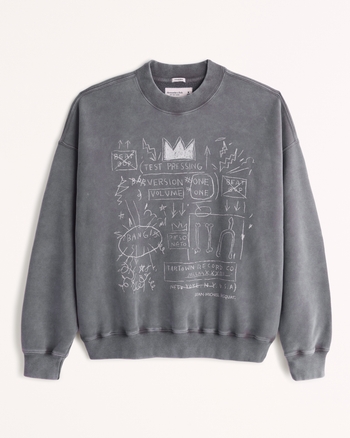 Men's Basquiat Graphic Crew Sweatshirt | Men's Tops | Abercrombie.com