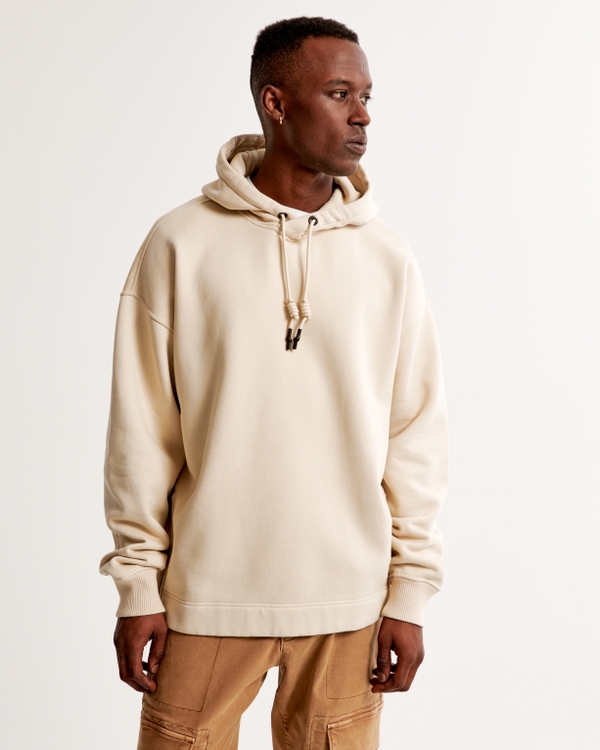 Premium Heavyweight Popover Hoodie, Cream