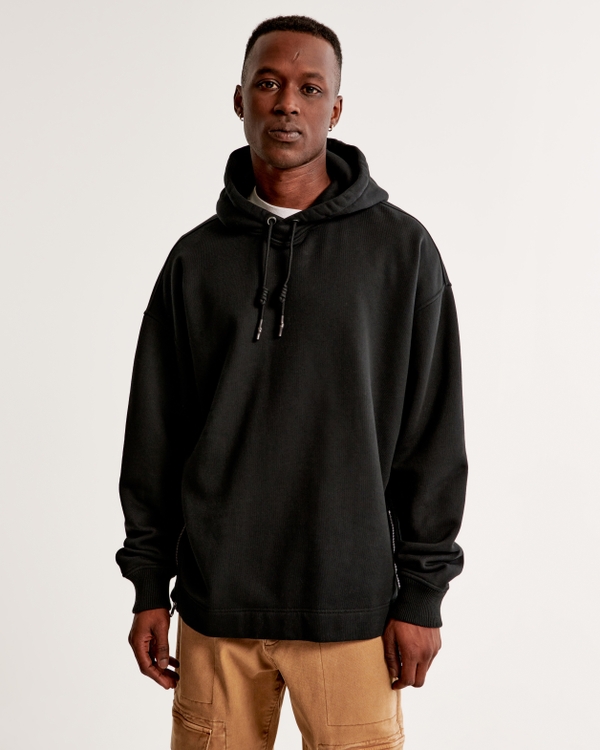 Premium Heavyweight Popover Hoodie, Black