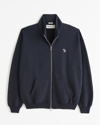 Logo full clearance zip hoodie abercrombie