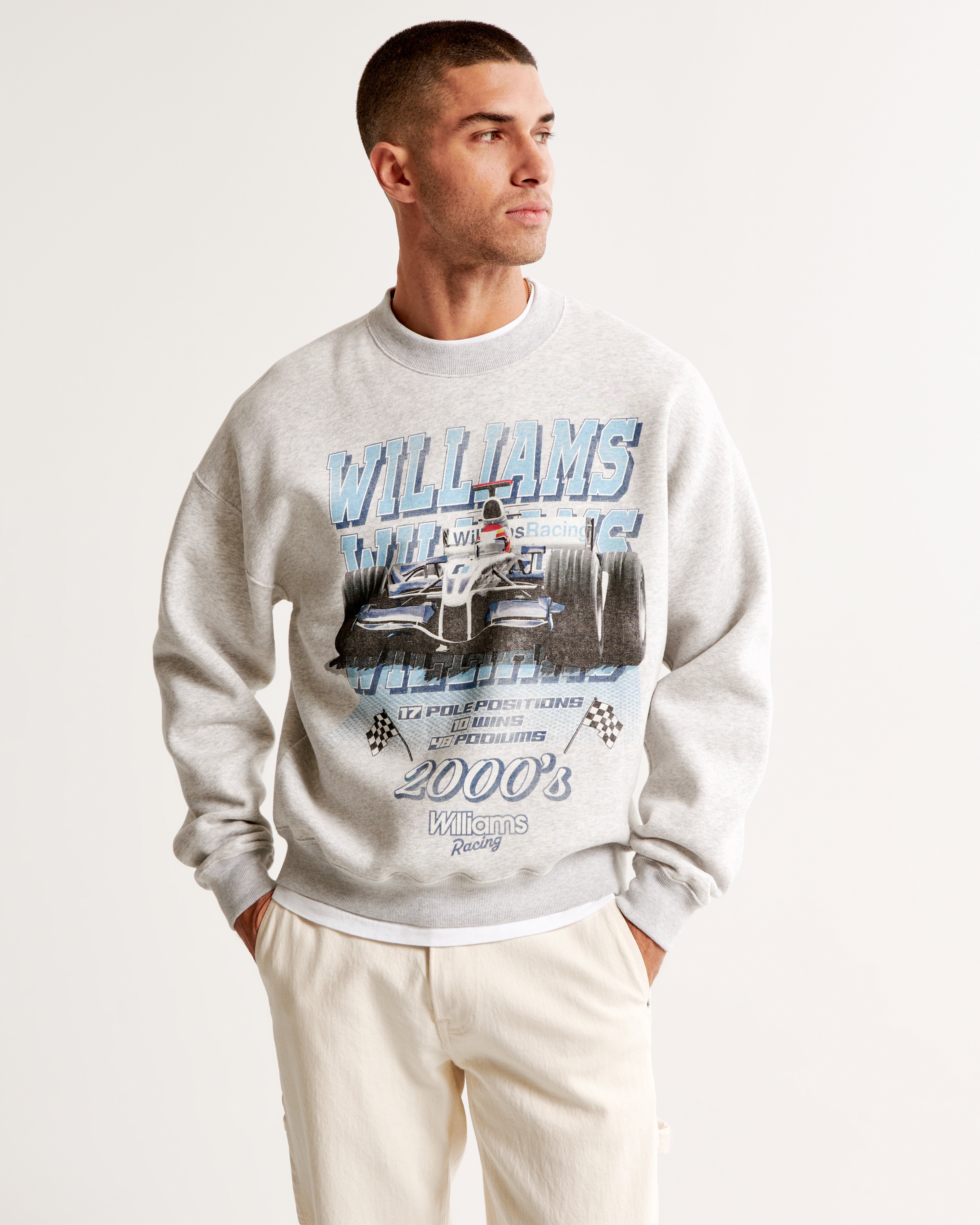 Abercrombie & Fitch Modelo Graphic Crew Sweatshirt