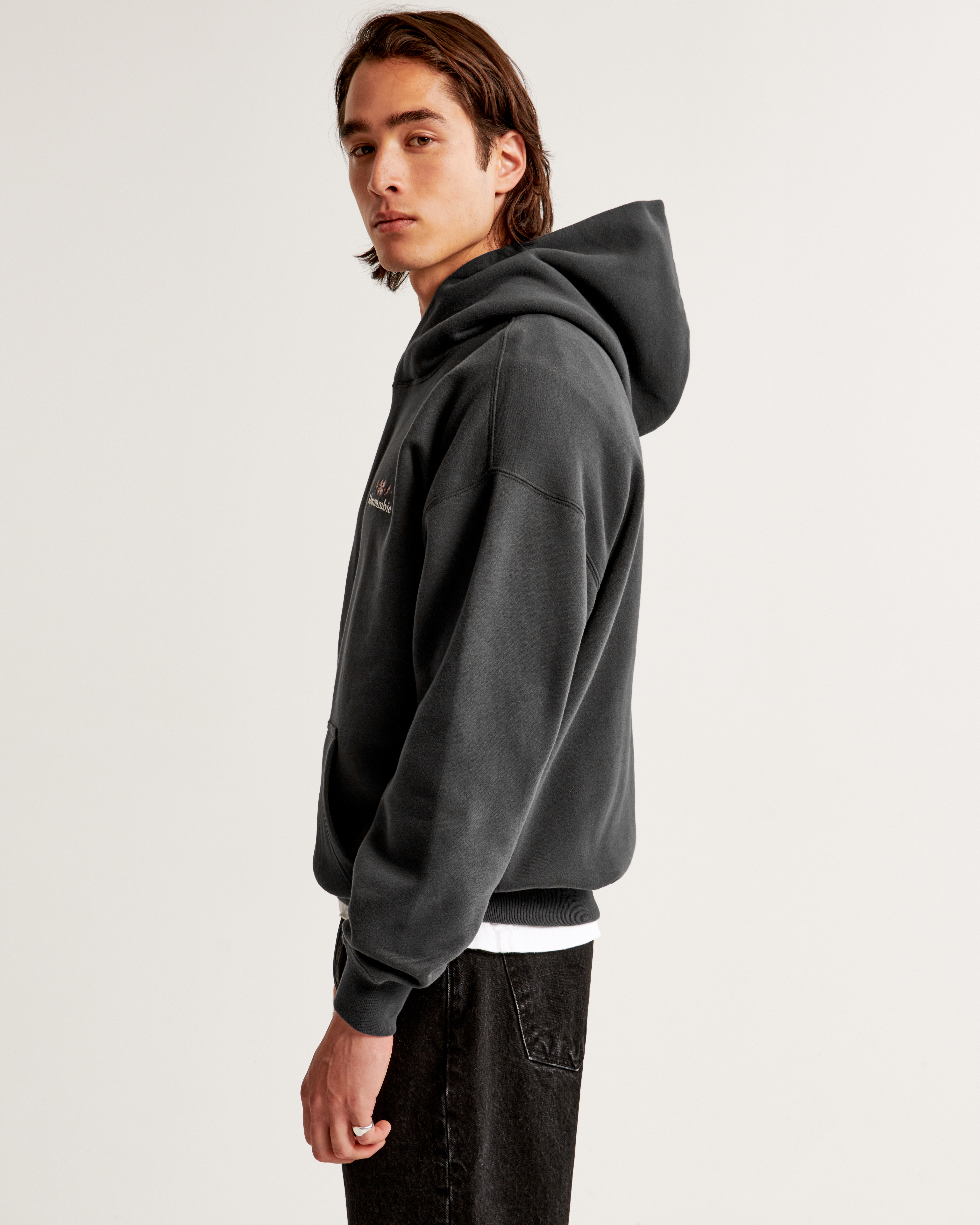 Men's Handcrafted Logo Popover Hoodie | Men's Tops | Abercrombie.com