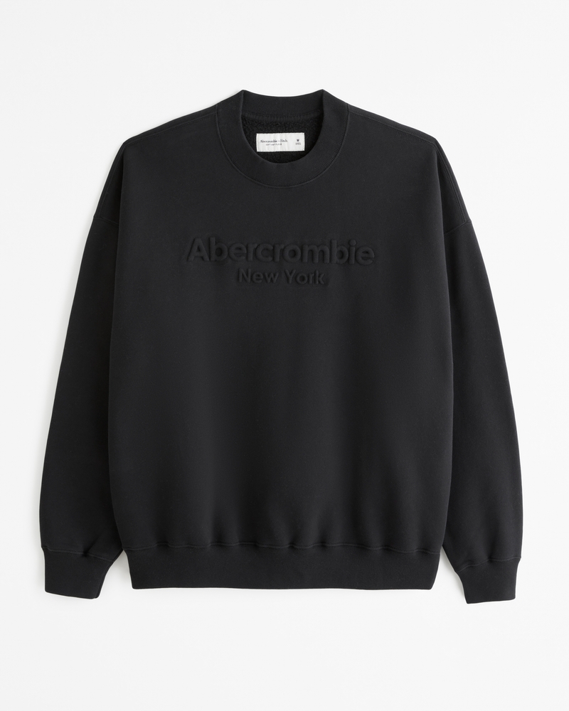 Men's Embroidered Logo Crew Sweatshirt | Men's Tops | Abercrombie.com